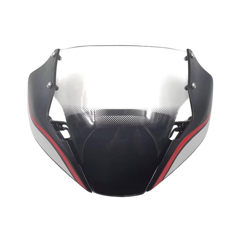 Windschild Motorrad Windschutzscheibe Vorne Kopf Cowling Verkleidung Windschutzscheibe Für Ducati Für Monster 1200 Für 1200S 2018-2020 Für 1200R 1819 20 Motorrad Windschild(Black Red Silver) von ZhanNuoBHd