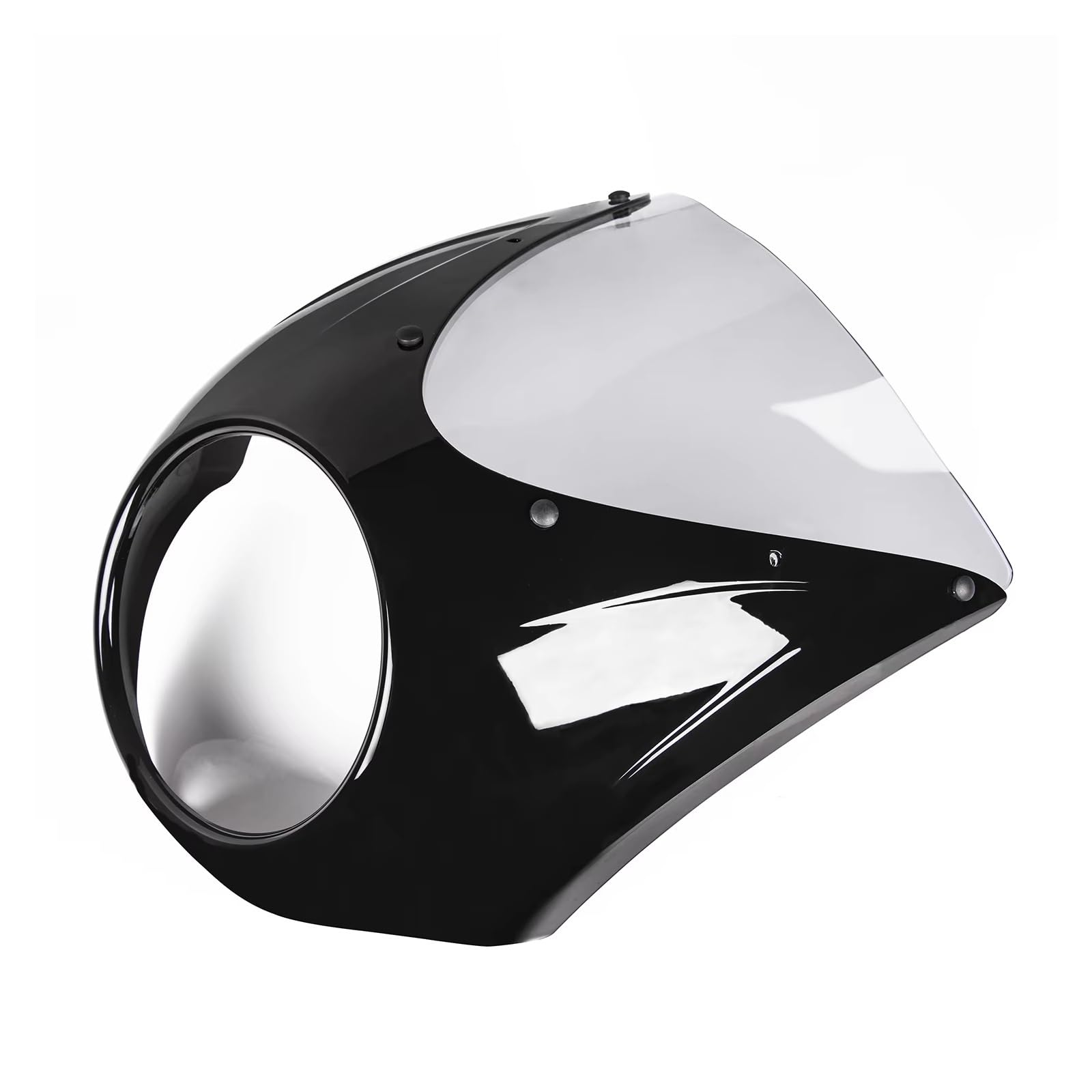 Windschild Motorrad Windschutzscheibe Windschutzscheibe Frontverkleidung Scheinwerferverkleidung Abdeckung Licht Buckel Mit Halterung Für R18 Für Classic Motorrad Windschild(Light Smoke-Black) von ZhanNuoBHd