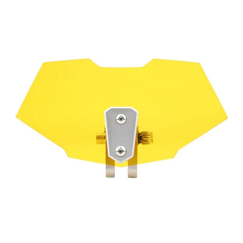 Windschild Motorrad Windschutzscheibenverlängerung Verstellbar Für Aufstecken Erhöhter Windabweiser Spoiler Für Renn Dirt Bikes Motorrad Windschild(Yellow) von ZhanNuoBHd