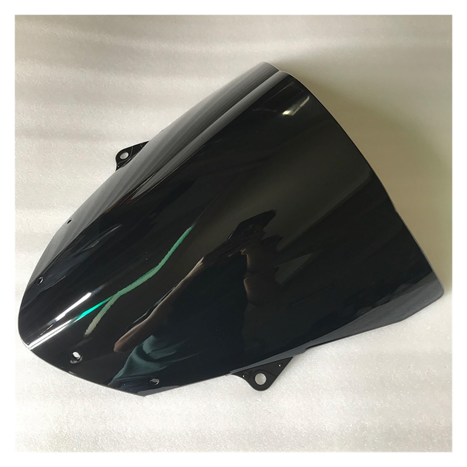 Windschild Spoiler Für Kawasaki Für Ninja Für ZX6R 636 2009-2021 2022 2023 2024 Motorrad Windschutzscheibe Windschutz Double Bubble Windabweiser windabweiser Motorrad(Black) von ZhanNuoBHd