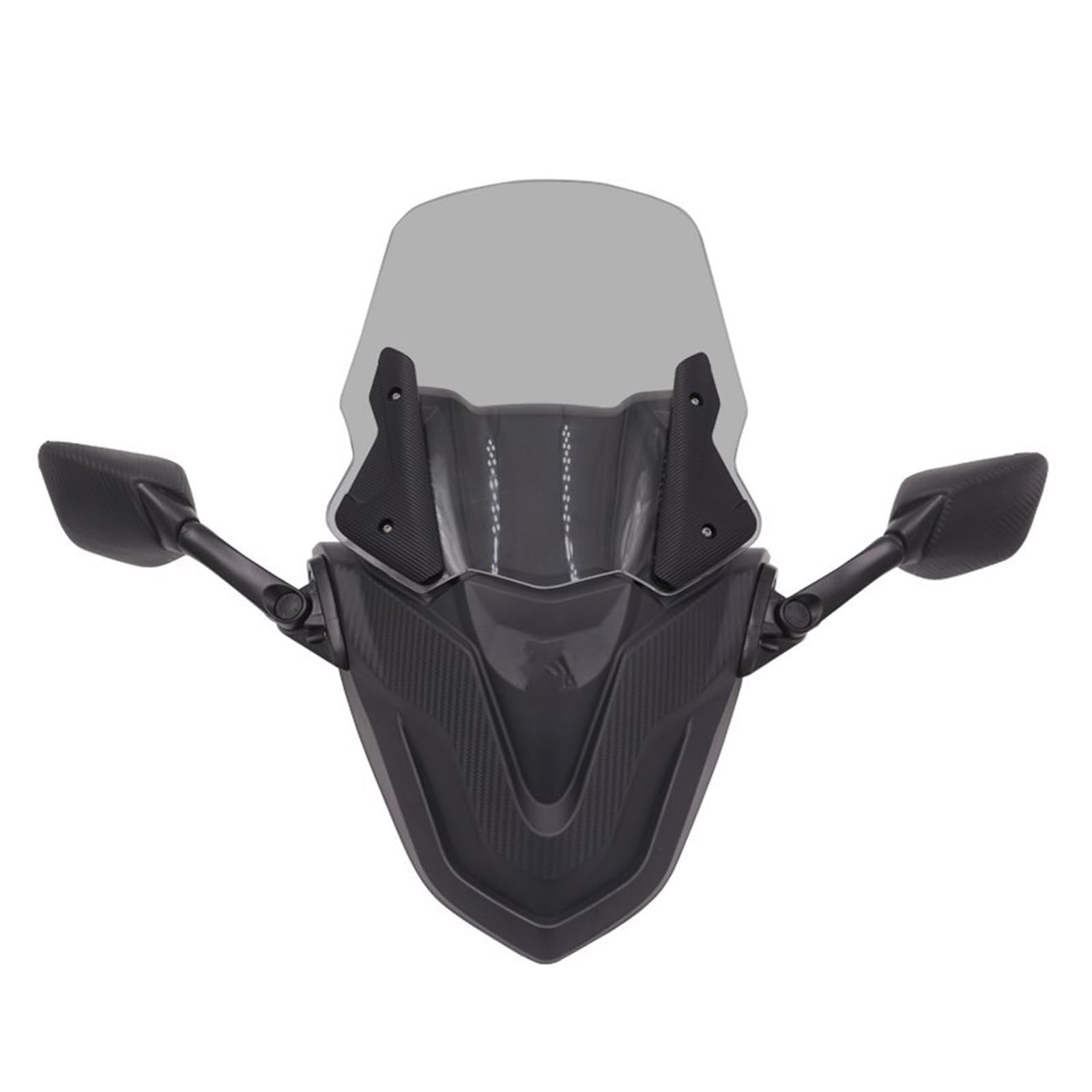 Windschild Spoiler Für NMAX155 2020 2021 2022 Windschutz Windschutz Mit Front Maske Panel Modifizierte Motorrad Zubehör windabweiser Motorrad(Black with Mirrors) von ZhanNuoBHd