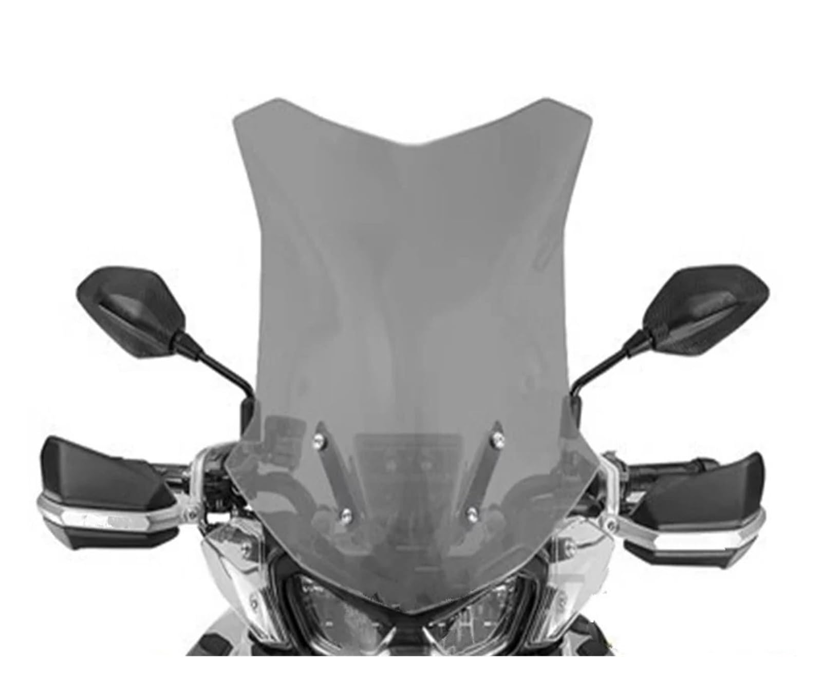 Windschild Spoiler Transparent/Grau 47CM/52CM/57CM Motorrad Windabweiser Windschutzscheibe Windschutz Für Benelli Für TRK702 Für TRK702X windabweiser Motorrad(Grey 52cm) von ZhanNuoBHd