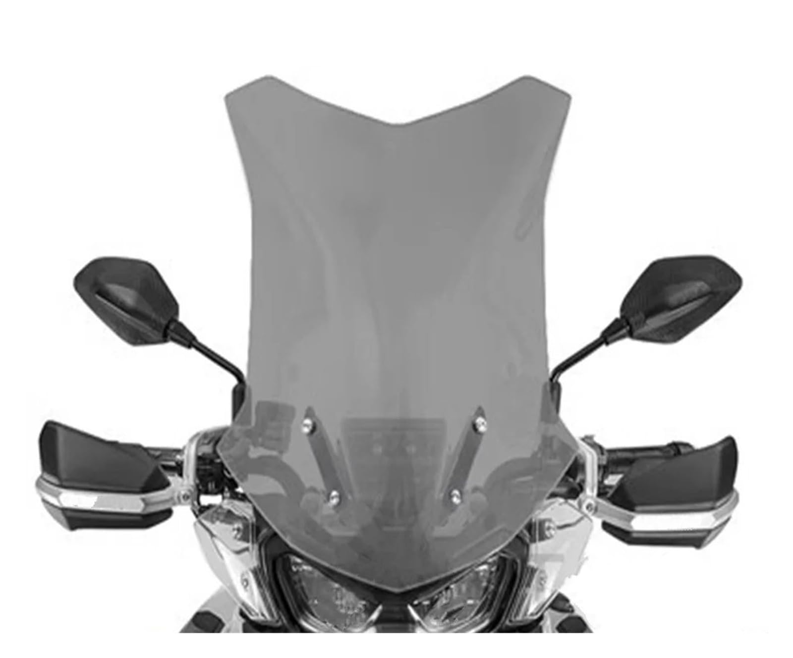 Windschild Spoiler Transparent/Grau 47CM/52CM/57CM Motorrad Windabweiser Windschutzscheibe Windschutz Für Benelli Für TRK702 Für TRK702X windabweiser Motorrad(Grey 57cm) von ZhanNuoBHd