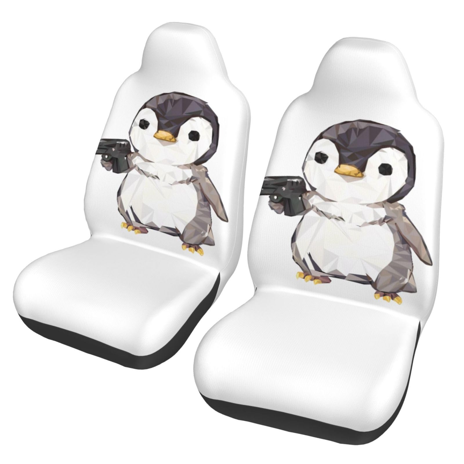 ZhaoYuGoods Autositzbezüge mit Cartoon-Pinguin-Druck, Auto-Vordersitzschutz, universeller Autositzbezug für Autos, LKWs und SUVs, 2 Stück von ZhaoYuGoods