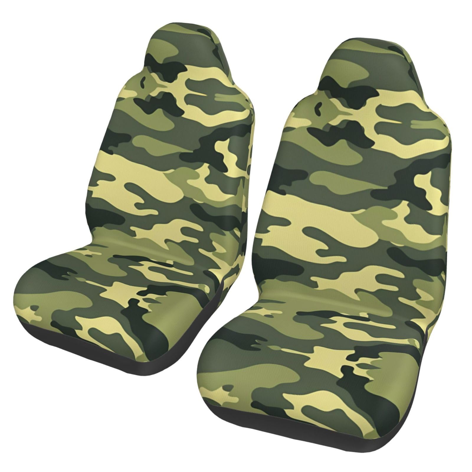 ZhaoYuGoods Camo Woodland Camoflage Autositzbezüge, bedruckt, Auto-Vordersitzschutz, universeller Autositzbezug für Autos, LKWs und SUVs, 2er-Set von ZhaoYuGoods