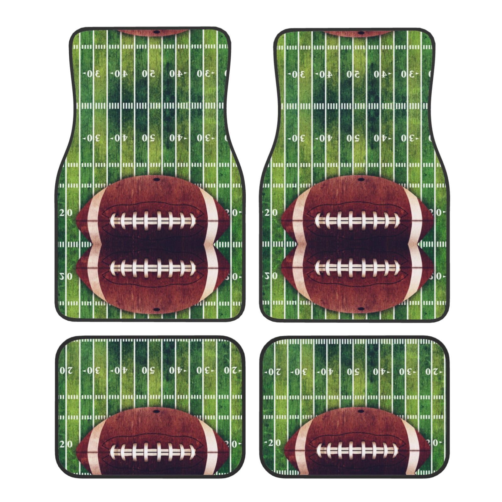 American Football Feld und Ball Druck Auto Fußmatte Universal rutschfest Jet Waschbar Automatte von Zhengjia