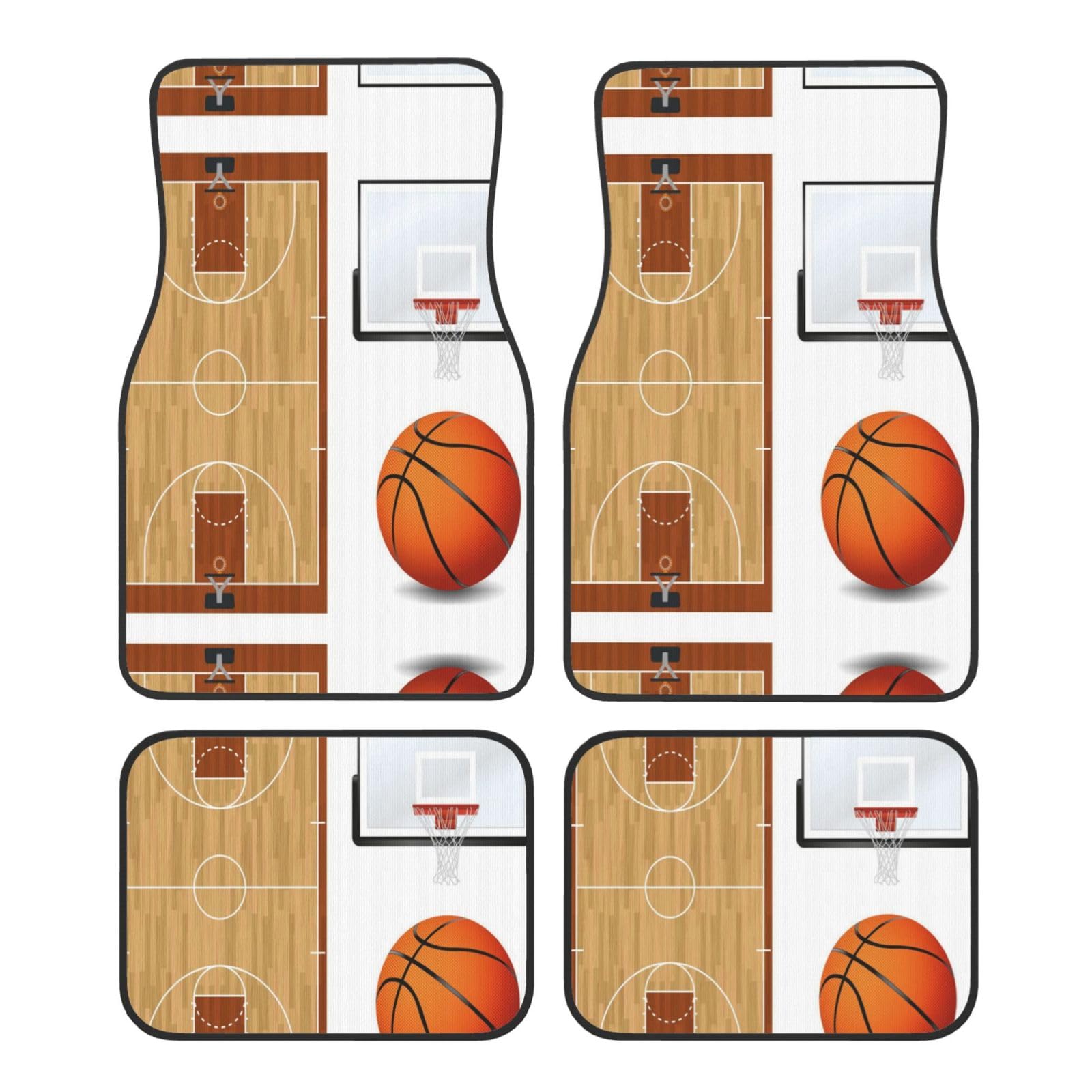 Basketball Court Backboard Print Auto Fußmatte Universal rutschfest Jet Waschbar Automatte von Zhengjia