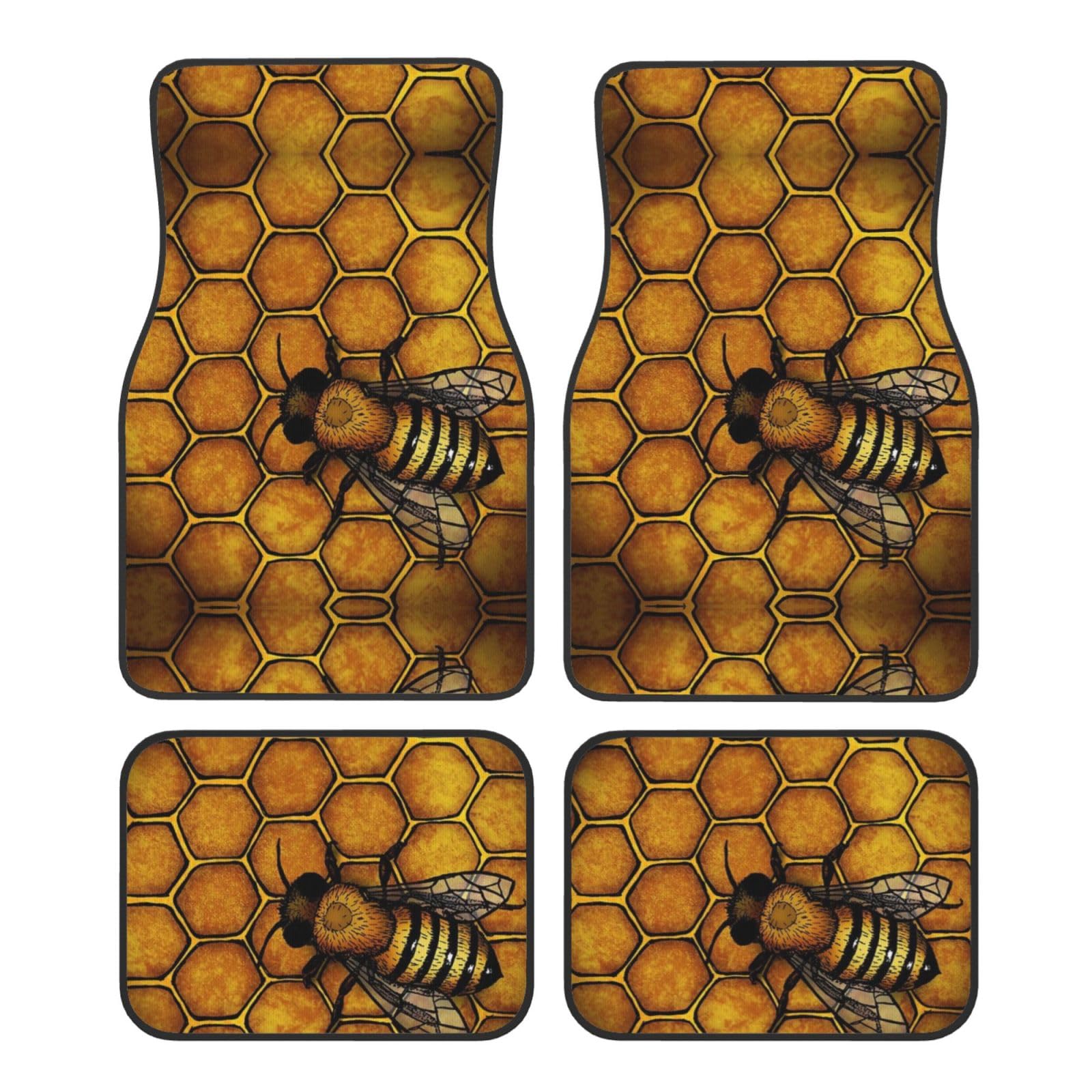 Bee Honeybee Print Auto Fußmatte Universal rutschfest Jet Waschbar Automatte von Zhengjia