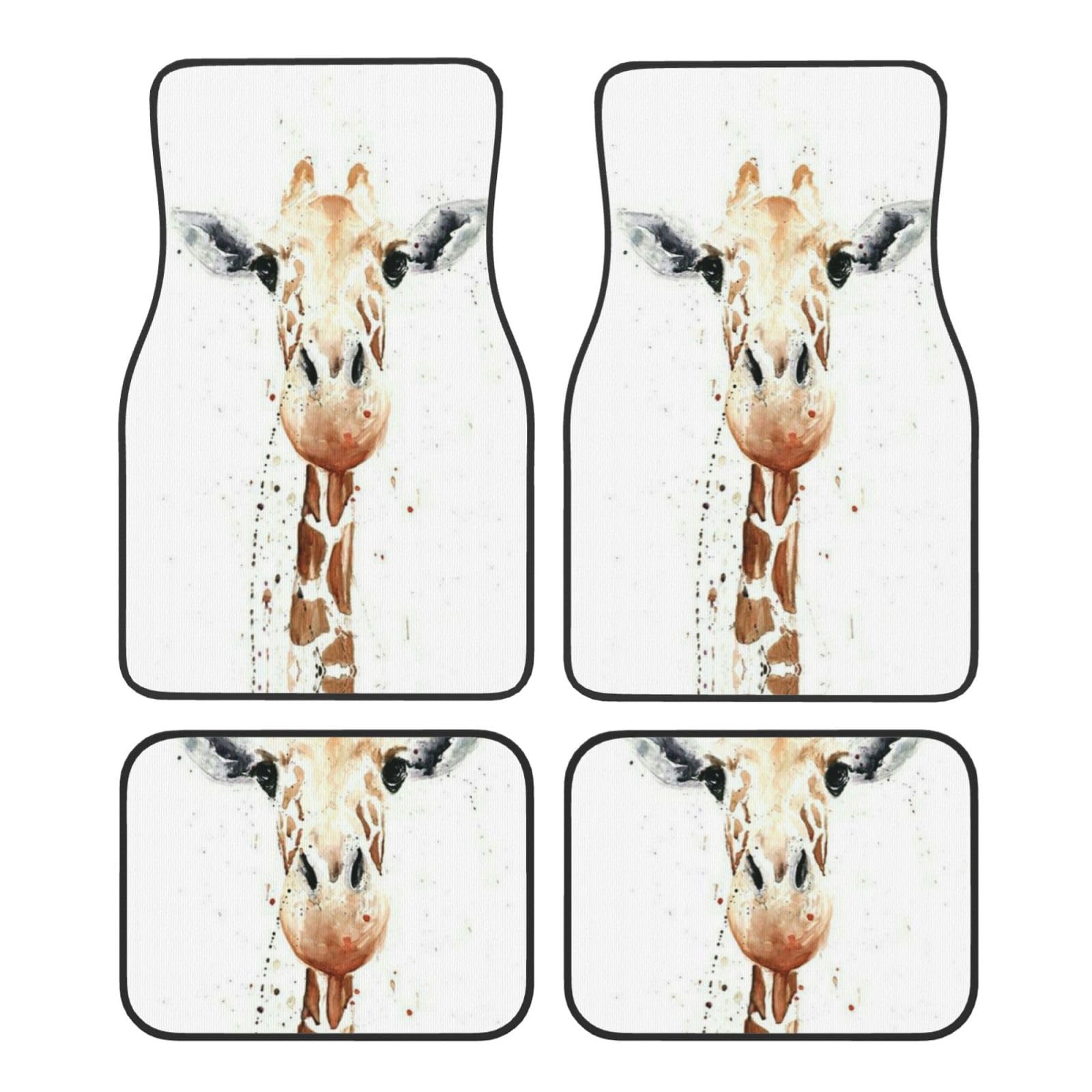 Clever Giraffe Print Auto Fussmatte Universal Rutschfest Jet-waschbar Automatte von Zhengjia