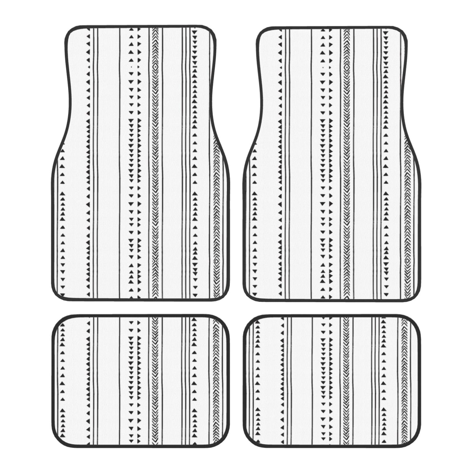 Dreieck Streifen Böhmen Muster Druck Auto Fußmatte Universal rutschfest Jet Waschbar Automatte von Zhengjia