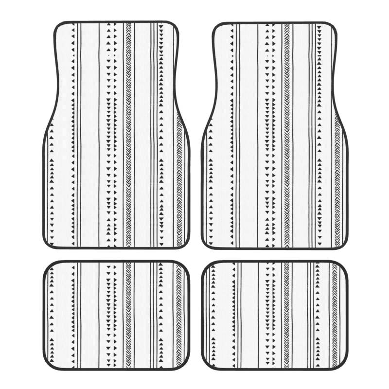 Dreieck Streifen Böhmen Muster Druck Auto Fußmatte Universal rutschfest Jet Waschbar Automatte von Zhengjia