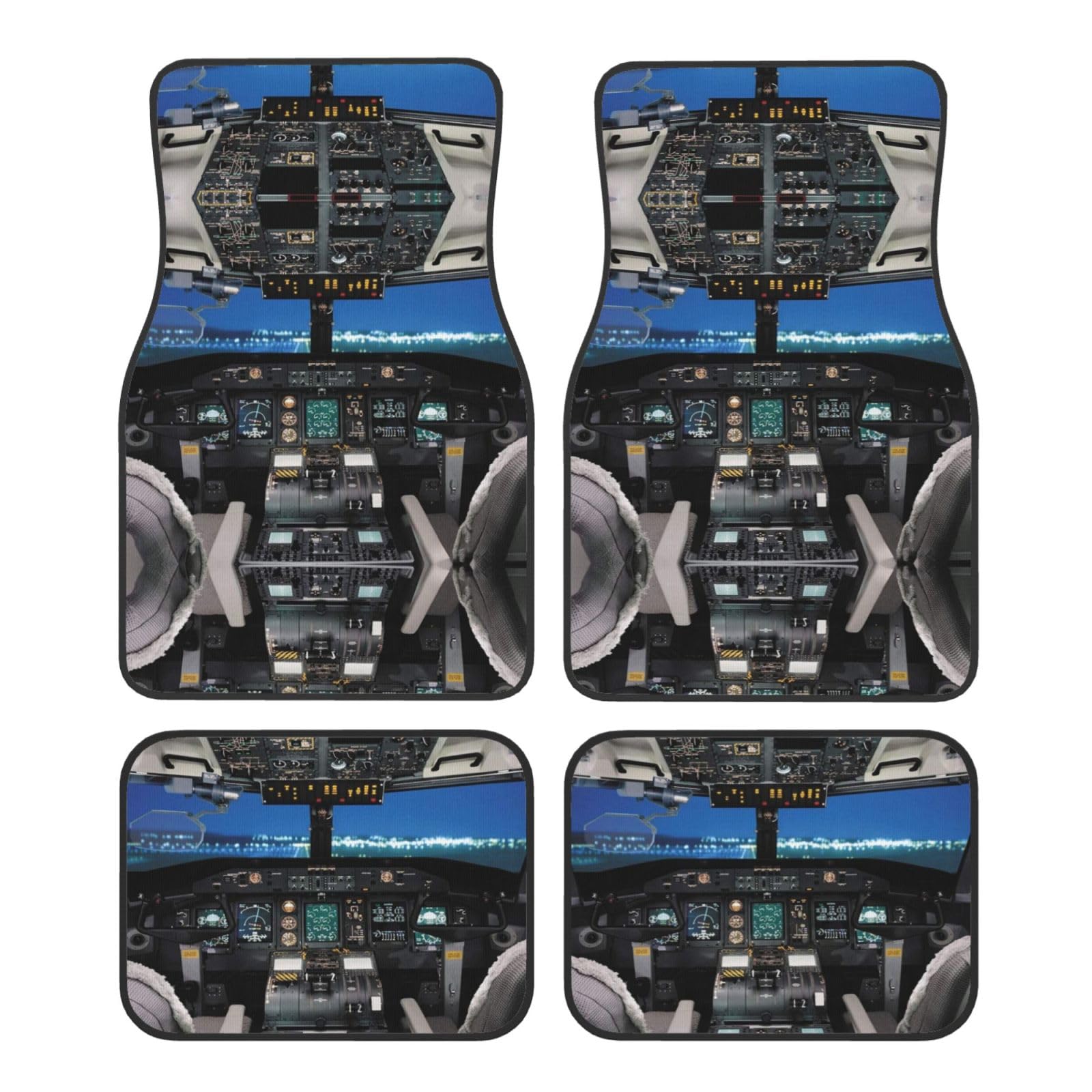 Flugzeug-Cockpit Druck Auto Fußmatte Universal rutschfest Jet Waschbar Automatte von Zhengjia