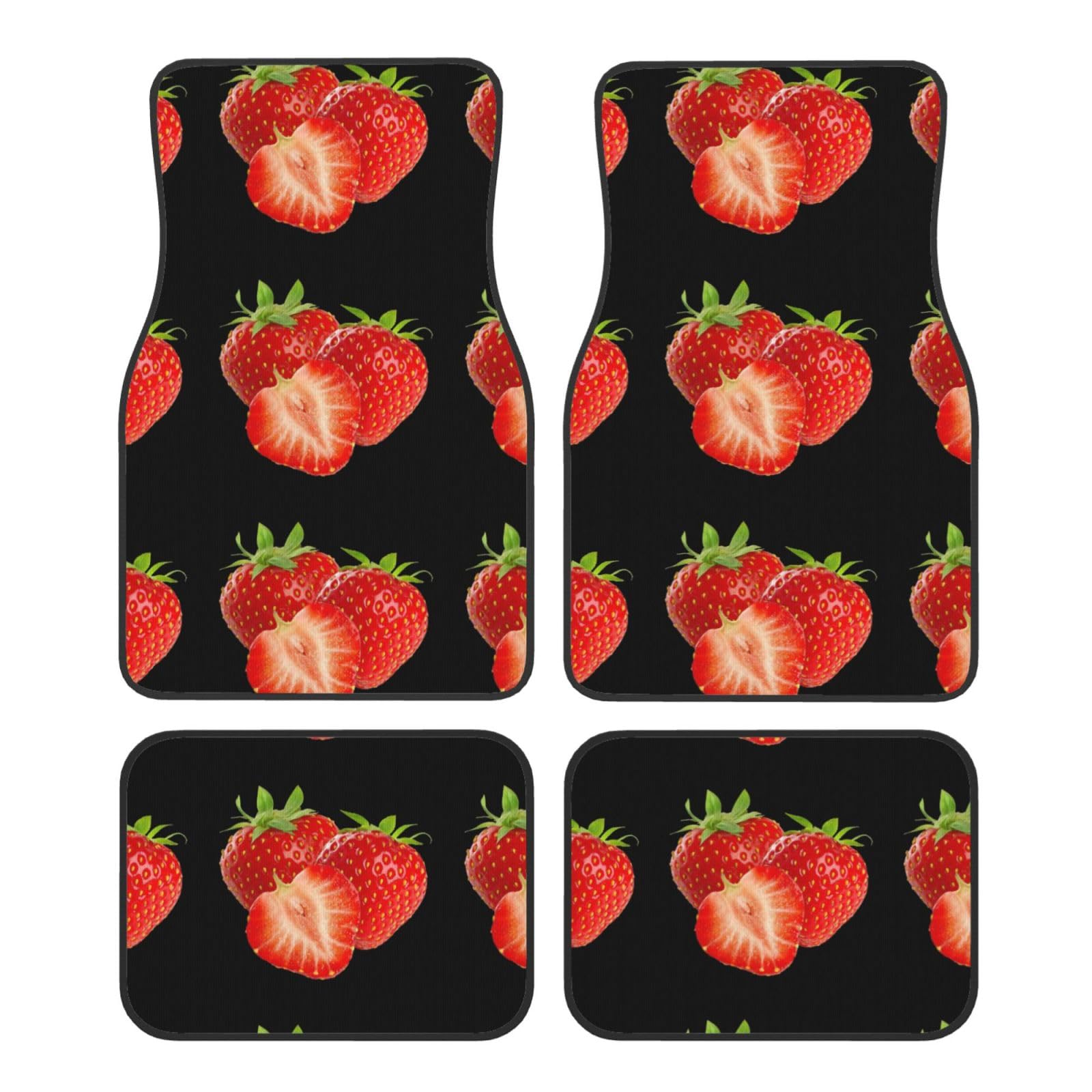 Fresh Strawberry Print Auto Fußmatte Universal rutschfest Jet Waschbar Automatte von Zhengjia