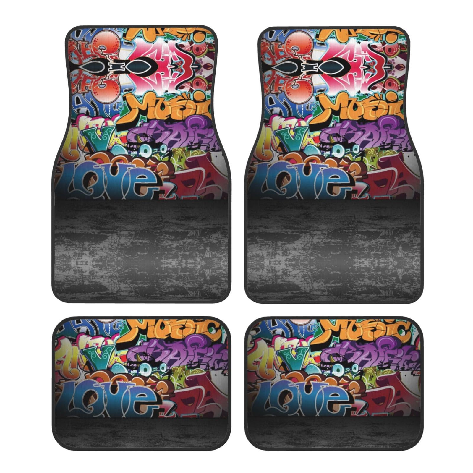 Graffiti Hip Hop Druck Auto Fußmatte Universal rutschfest Jet Waschbar Automatte von Zhengjia