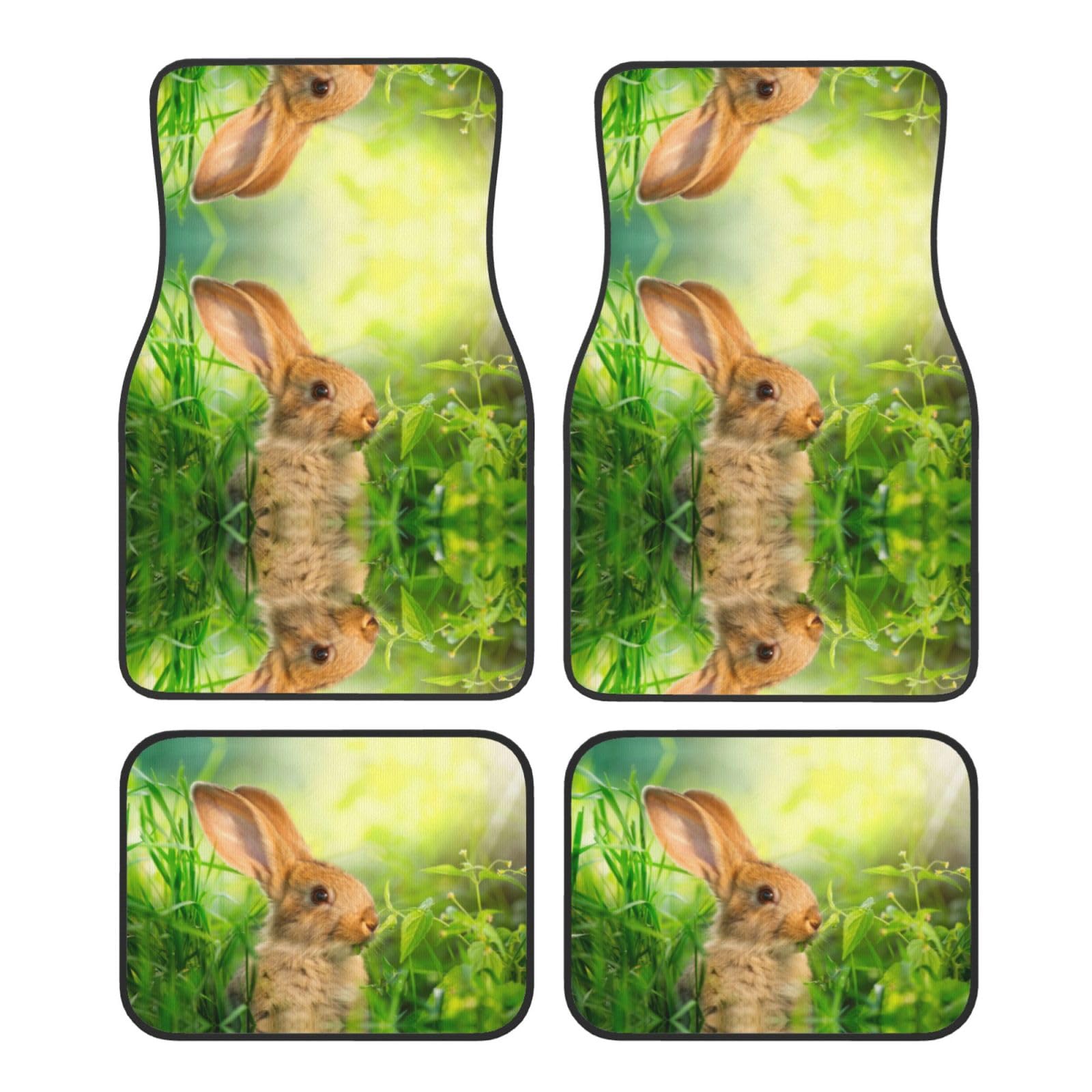 Niedliche Bunny Print Auto Fußmatte Universal rutschfest Jet Waschbar Automatte von Zhengjia