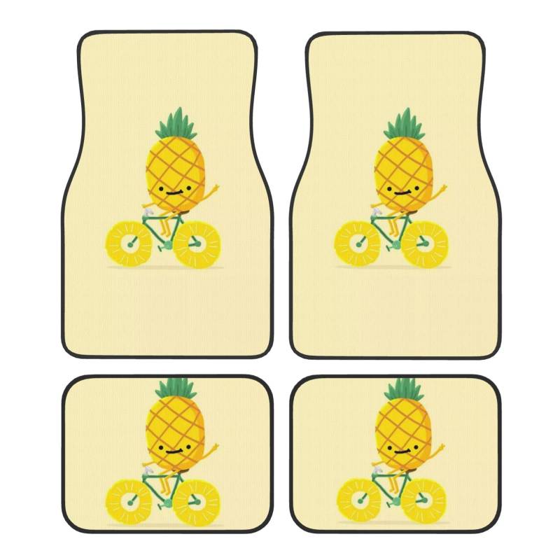 Pineapple Bike Print Auto Fußmatte Universal rutschfest Jet Waschbar Automatte von Zhengjia