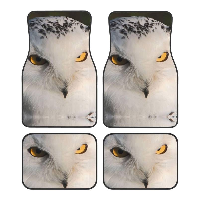 Snowy Owl Eyes Print Auto Fußmatte Universal Anti-Rutsch Jet Waschbar Automatte von Zhengjia