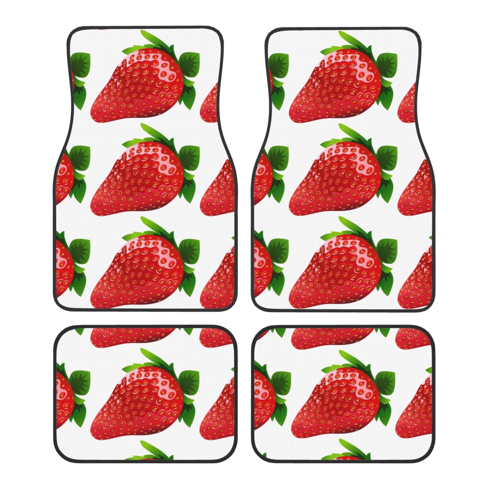 Strawberry Clipart Print Auto Fußmatte Universal rutschfest Jet Waschbar Automatte von Zhengjia