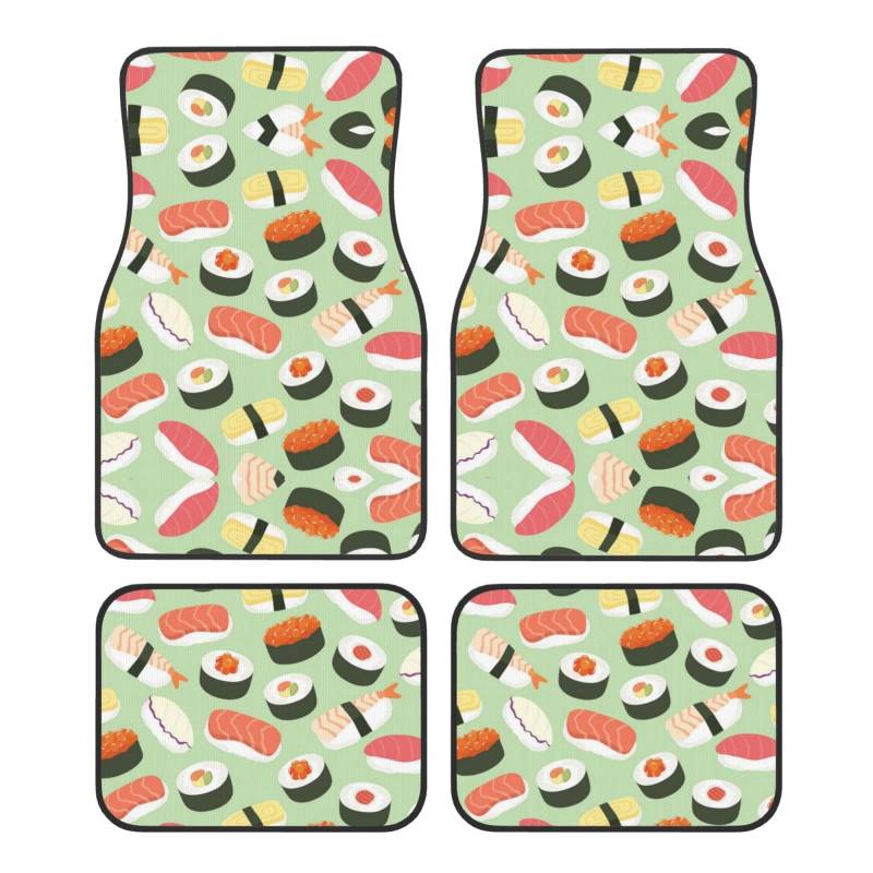 Sushi Food Pattern Print Auto Fußmatte Universal rutschfest Jet Waschbar Automatte von Zhengjia