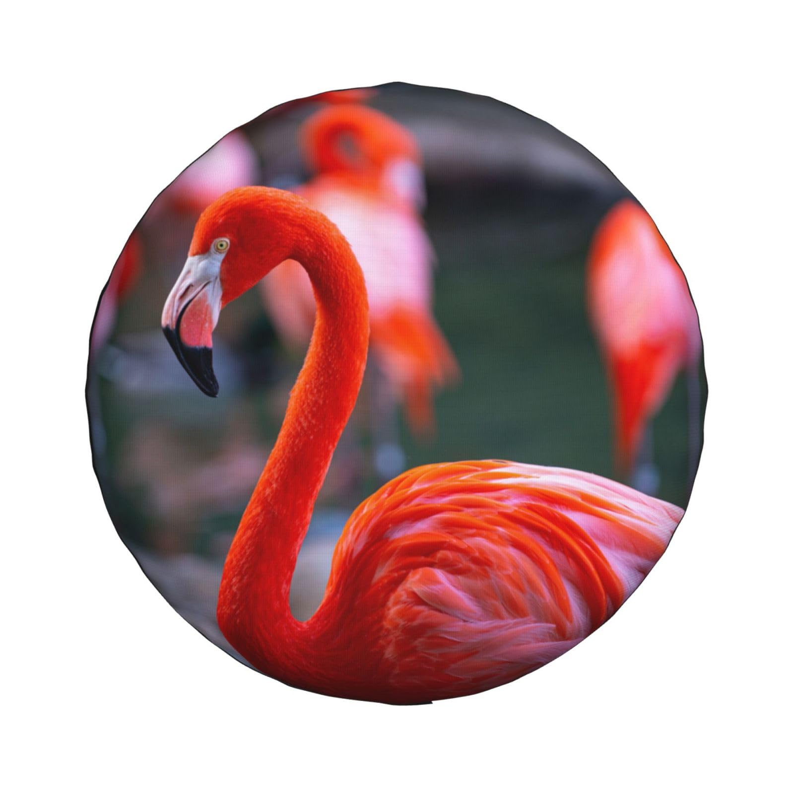 Universal-Ersatzradabdeckung, Porträt eines rosa Flamingo-Wildtiers, wasserdicht, Ersatzreifenabdeckung, staubdicht, für Anhänger, Wohnmobil, SUV, Geländewagen, 43,2 cm (17 Zoll) von Zhimahou