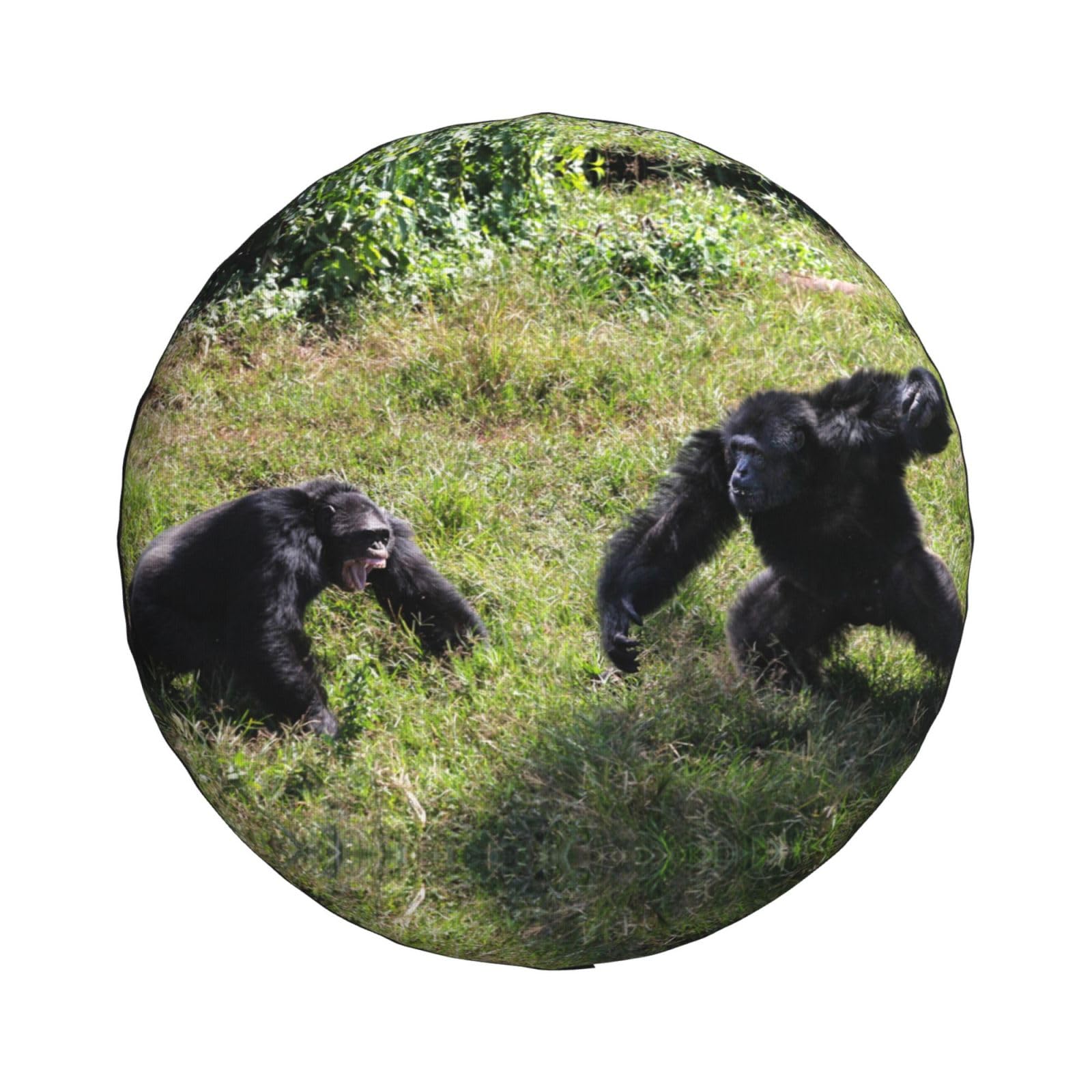 Universal-Ersatzradabdeckung, zwei männliche Schimpansen gegen Schimpansen, wasserdicht, staubdicht, für Anhänger, Wohnmobil, SUV, Geländewagen, 35,6 cm (14 Zoll) von Zhimahou