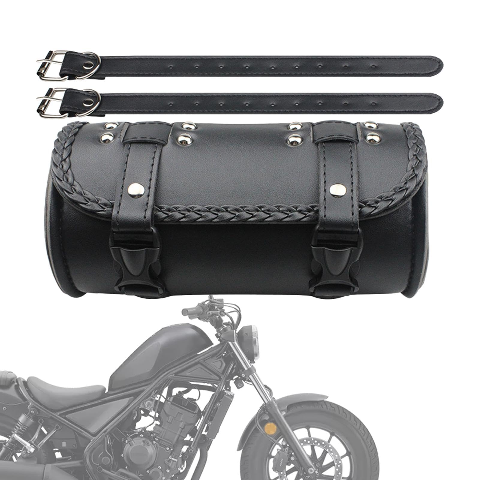 ZhuiYane Satteltasche für Motorrad, Werkzeugtasche Motorrad Seitentasche, Wasserdicht PU Leder Vintage Große Kapazität Tasche für Halten Wasserflaschen Kleinigkeiten von ZhuiYane