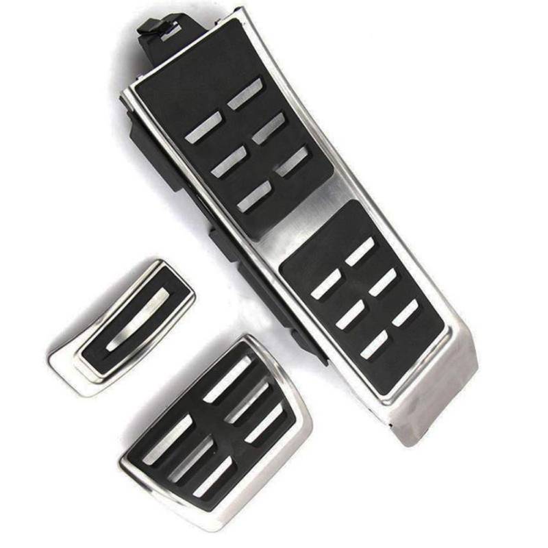 Aluminium Auto Pedal, Auto Bremspedal Automatik Pedalset Auto Gaspedal Kupplung Bremse Pedalkappen Für A4 B8 A6 A7 A8 S4 RS4, A5 S5 RS5 8T Q5 SQ5 8R, Automatisch (3-teiliges Set) von Zhuodingsen