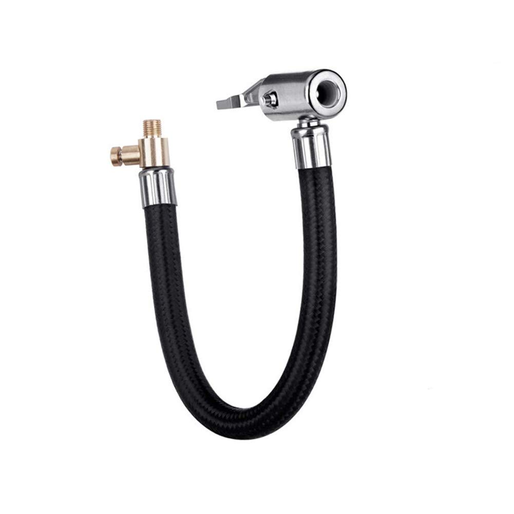 Car Tyre Inflator Hose Adapter, Aufblasbare Pumpe Verlängerungsrohr Adapter Auto Reifen Luft Inflator Schlauch Inflator Pumpe Schlauchadapter Rohr für Fahrrad Motorrad Auto, Kann Entleert Werden,20cm von Zhuodingsen