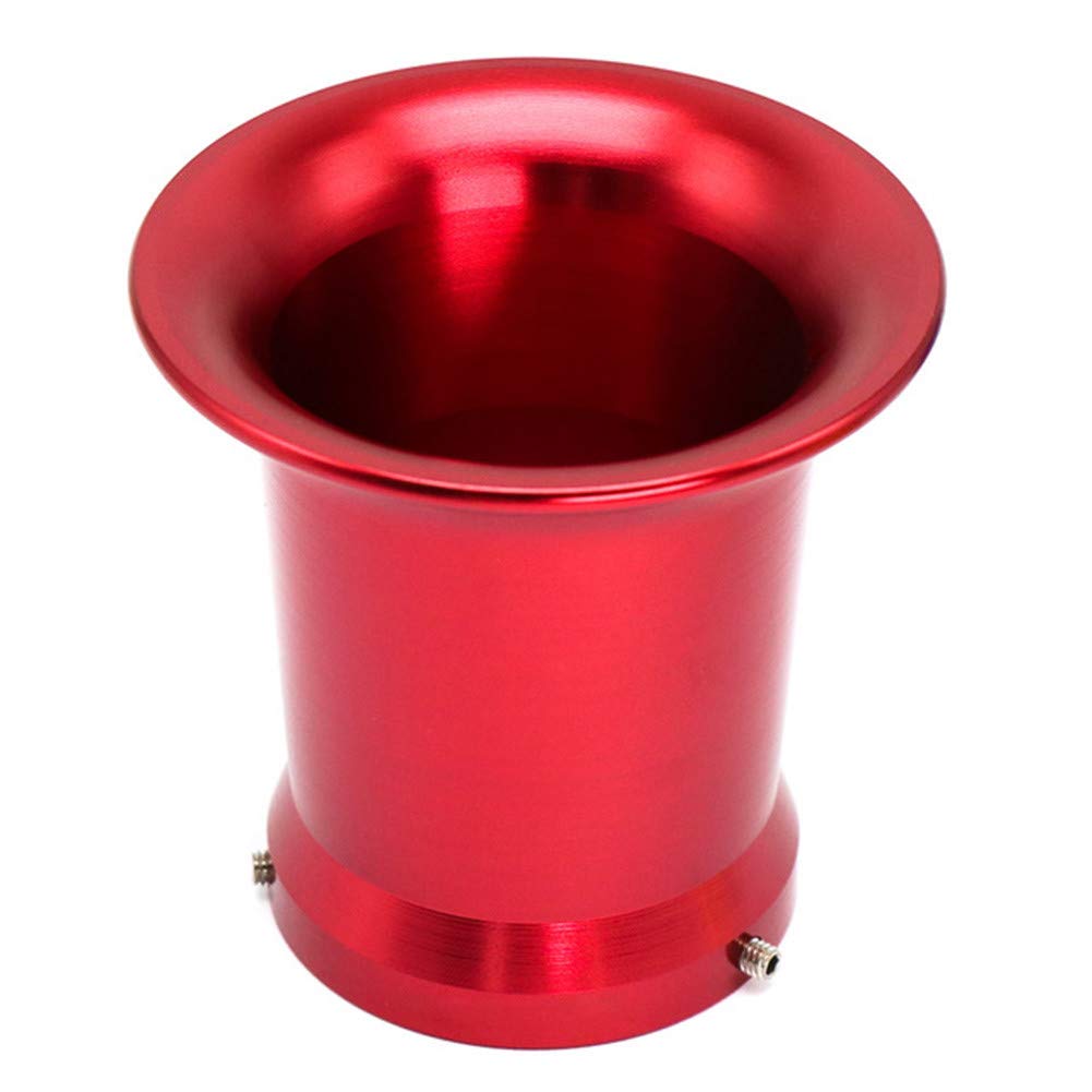 Motorrad Luftfilterbecher 50mm, CNC Aluminiumlegierung Luftfilter Ansaugtrichter Universal Modifikation Luftfilterbecher kompatibel mit PWK 21/24/26/28/30 mm Vergaser, rot von Zhuodingsen