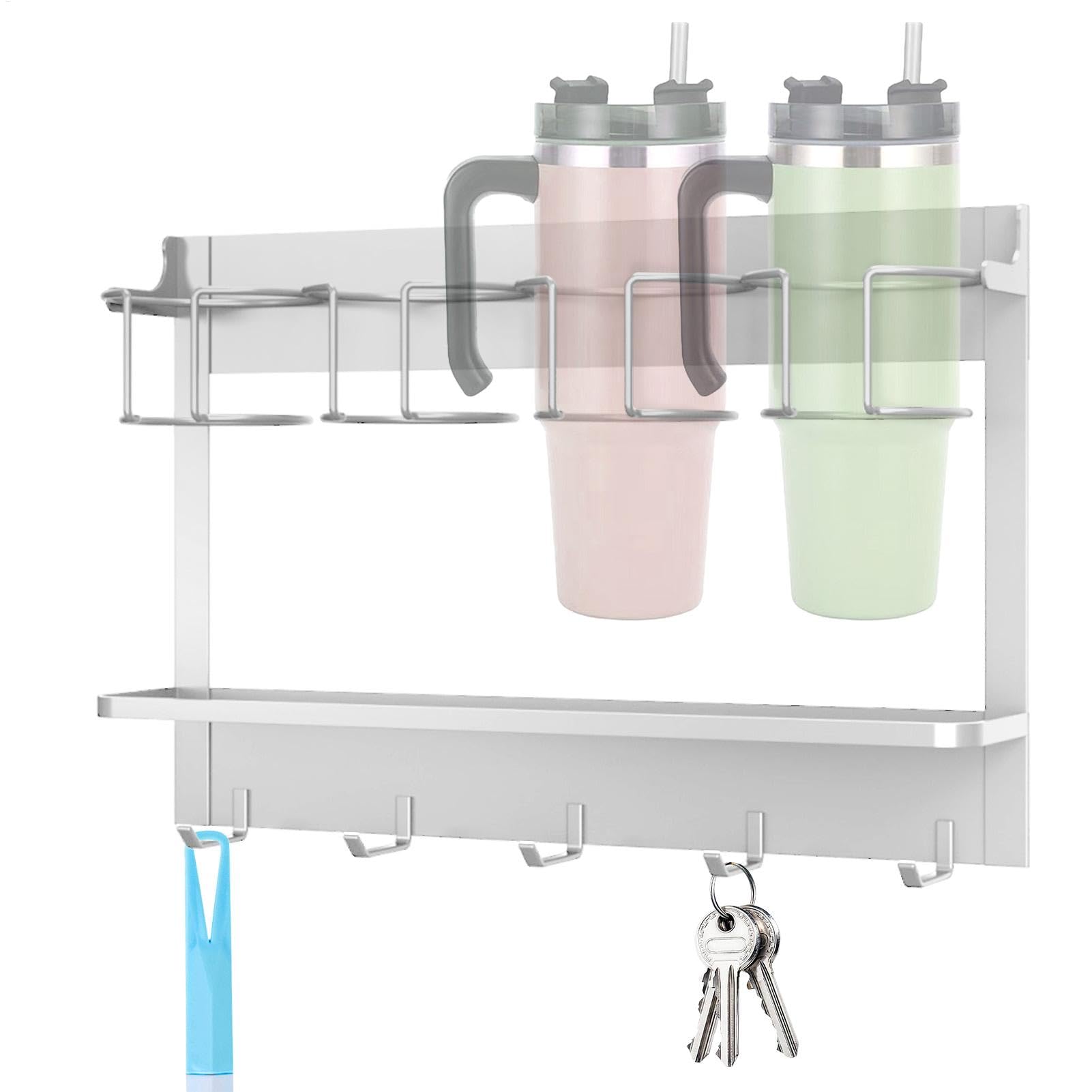 Magnetischer Getränkehalter | Magnetischer Dosenhalter Tumbler Organizer | Flaschenorganizer Aus Edelstahl | Tumbler-Aufbewahrung | Getränkehalter Mit 4 Haken Für Magnetische Dosenhalter In Der Küche von Ziabxhn