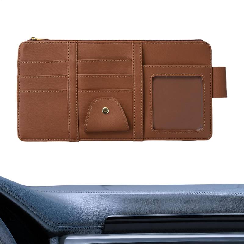 Zibeem Auto Sun Visor Organizer, Sun Visor Beuteltasche,Auto Sun Visor Organizer Tasche - Aufhängung Design Auto Interior Accessoires für SUV, Kleinwagen und LKW von Zibeem