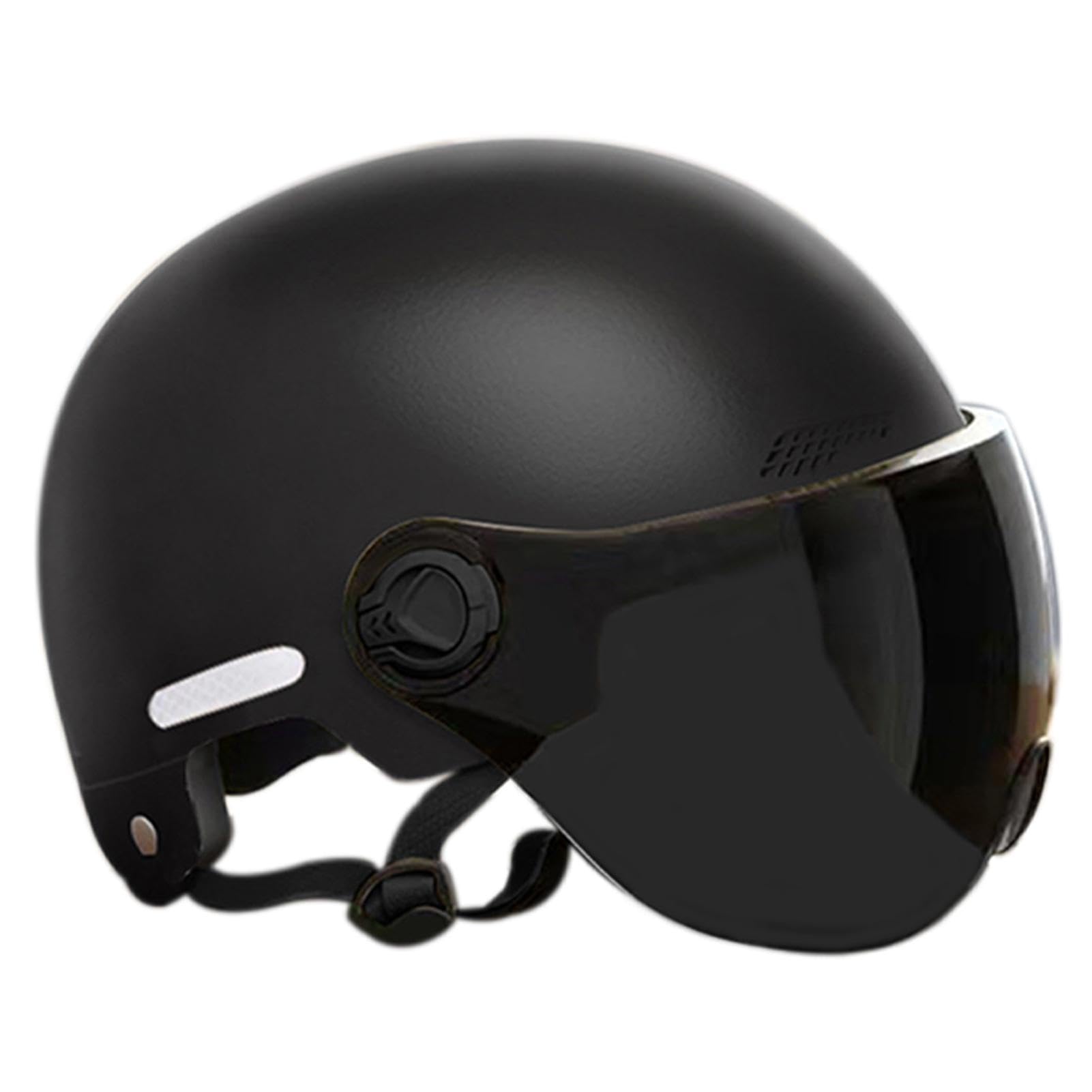 Zibeem Schutzhelm, leichte Motorradmütze, Sichere Motorrad-Kopfbedeckung, halbe Kopfkappe, Open-Face-Kopfbedeckung, Half-Face-Fahrradhüte, Sonnenschutz für Cruiser, Roller, Motorrad, Motocross von Zibeem