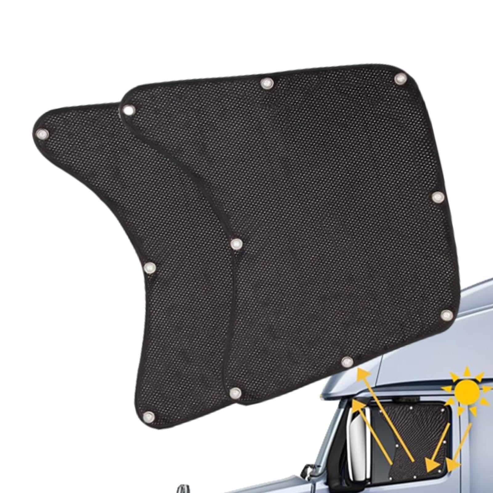 Fensterschirm für Halblastwagen, Fenster-Sonnenblende, UV-Schutz, Seitenfenster-Sonnenblende, 2-teiliges Set, Zubehör für Semi-LKW, Sonnenblende für Fahrzeuge und Semi-Lkw von Ziennhu