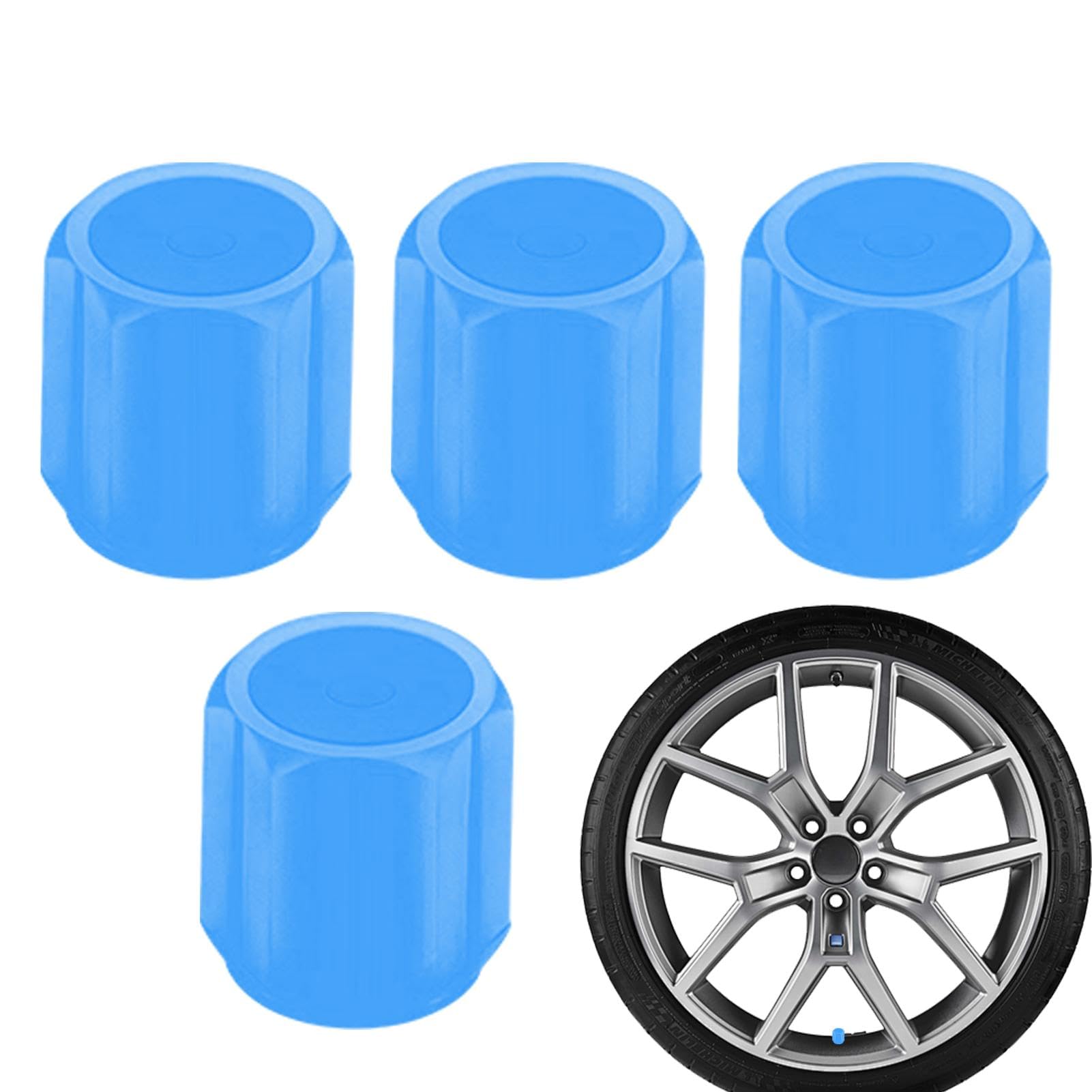 Leuchtende Reifenventilkappen, Reifenventilkappen, die im Dunkeln leuchten | Motorradreifen-Ventildeckel 4 Stück | Autoreifen-Ventilkappen, Radventilabdeckungen von Ziennhu