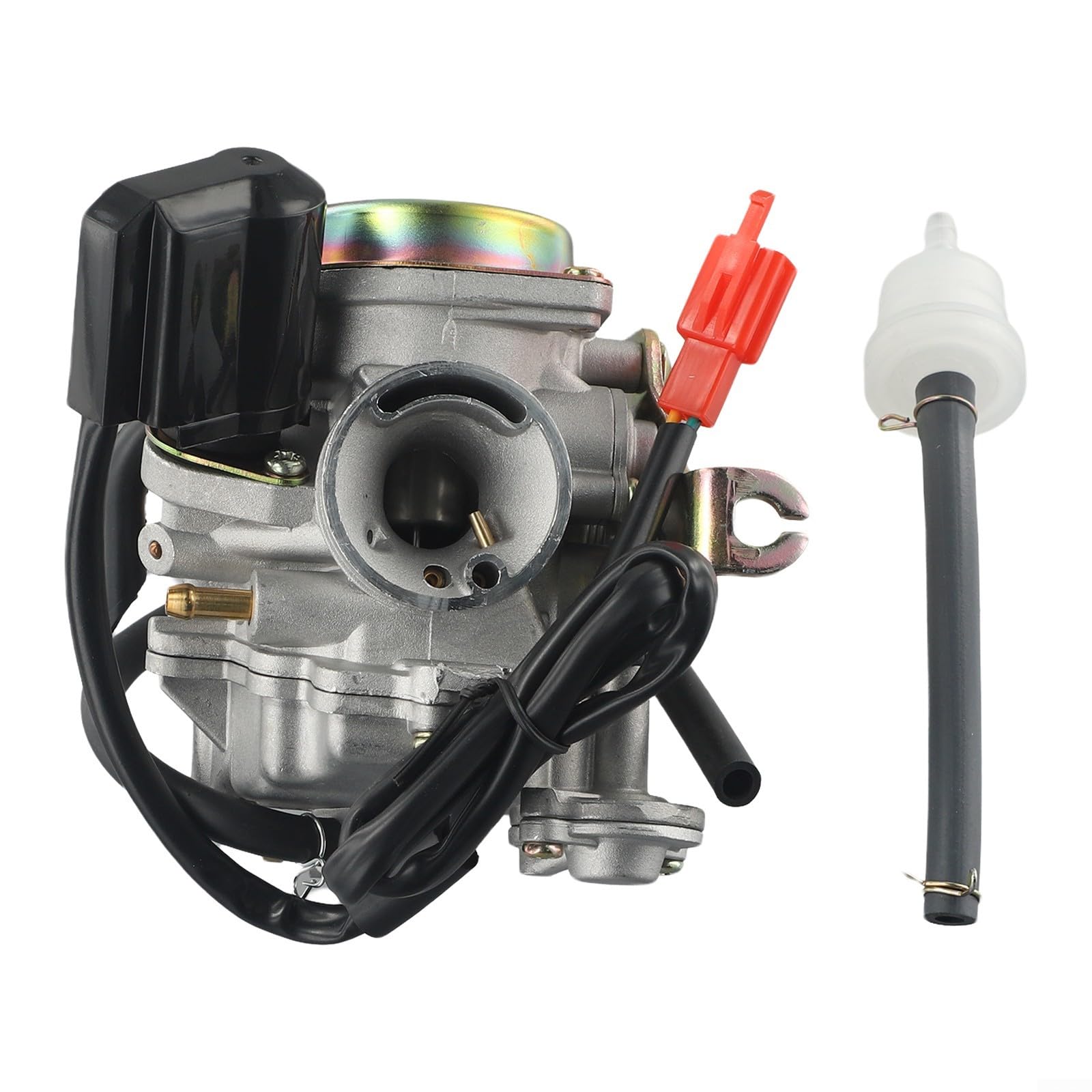 Zilimontt 19 mm Vergaser für 50 cc 60 cc 80 cc für GY6 139QMB Moped Scooter Motor kompatibel mit SUNL für BAJA COOLSTER ROKETA Einfache Installation von Zilimontt