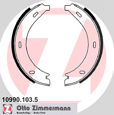 Zimmermann Bremsbackensatz, Feststellbremse [Hersteller-Nr. 10990.103.5] für Mercedes-Benz von Zimmermann