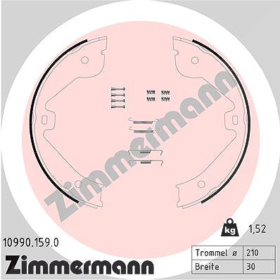 Zimmermann Bremsbackensatz, Feststellbremse [Hersteller-Nr. 10990.159.0] für Audi, Land Rover, Mercedes-Benz, Porsche, VW von Zimmermann