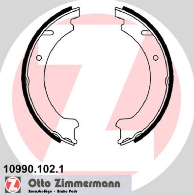 Bremsbackensatz, Feststellbremse Hinterachse beidseitig Zimmermann 10990.102.1 von Zimmermann