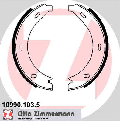 Bremsbackensatz, Feststellbremse Hinterachse beidseitig Zimmermann 10990.103.5 von Zimmermann