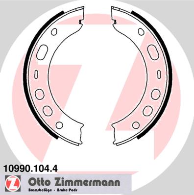 Bremsbackensatz, Feststellbremse Hinterachse beidseitig Zimmermann 10990.104.4 von Zimmermann