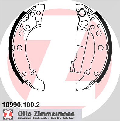 Zimmermann Bremsbackensatz [Hersteller-Nr. 10990.100.2] für Audi, Seat, VW von Zimmermann