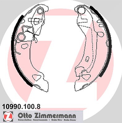 Zimmermann Bremsbackensatz [Hersteller-Nr. 10990.100.8] für Lancia, Fiat von Zimmermann