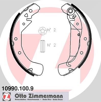 Zimmermann Bremsbackensatz [Hersteller-Nr. 10990.100.9] für Opel, Vauxhall von Zimmermann