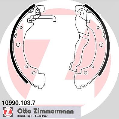 Zimmermann Bremsbackensatz [Hersteller-Nr. 10990.103.7] für VW von Zimmermann