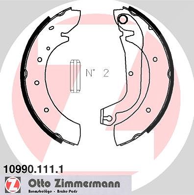 Zimmermann Bremsbackensatz [Hersteller-Nr. 10990.111.1] für Fiat, Nissan von Zimmermann