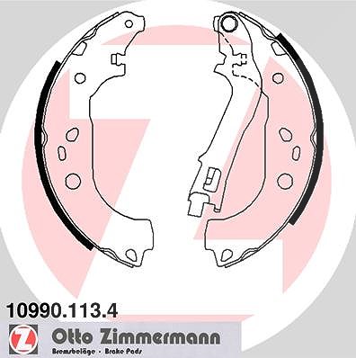 Zimmermann Bremsbackensatz [Hersteller-Nr. 10990.113.4] für Fiat, Opel, Lancia von Zimmermann