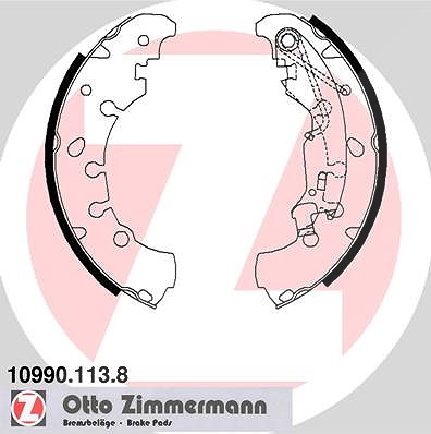 Zimmermann Bremsbackensatz [Hersteller-Nr. 10990.113.8] für Citroën, Fiat, Lancia, Opel, Peugeot von Zimmermann