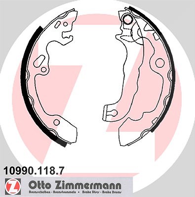 Zimmermann Bremsbackensatz [Hersteller-Nr. 10990.118.7] für Ford von Zimmermann