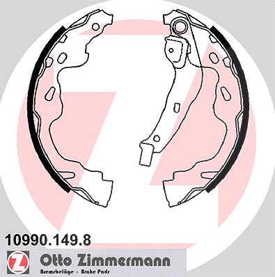 Zimmermann Bremsbackensatz [Hersteller-Nr. 10990.149.8] für Citroën, Opel, Peugeot, Suzuki, Toyota von Zimmermann