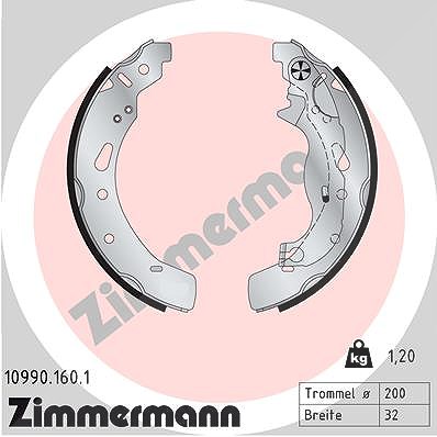 Zimmermann Bremsbackensatz [Hersteller-Nr. 10990.160.1] für Mazda von Zimmermann